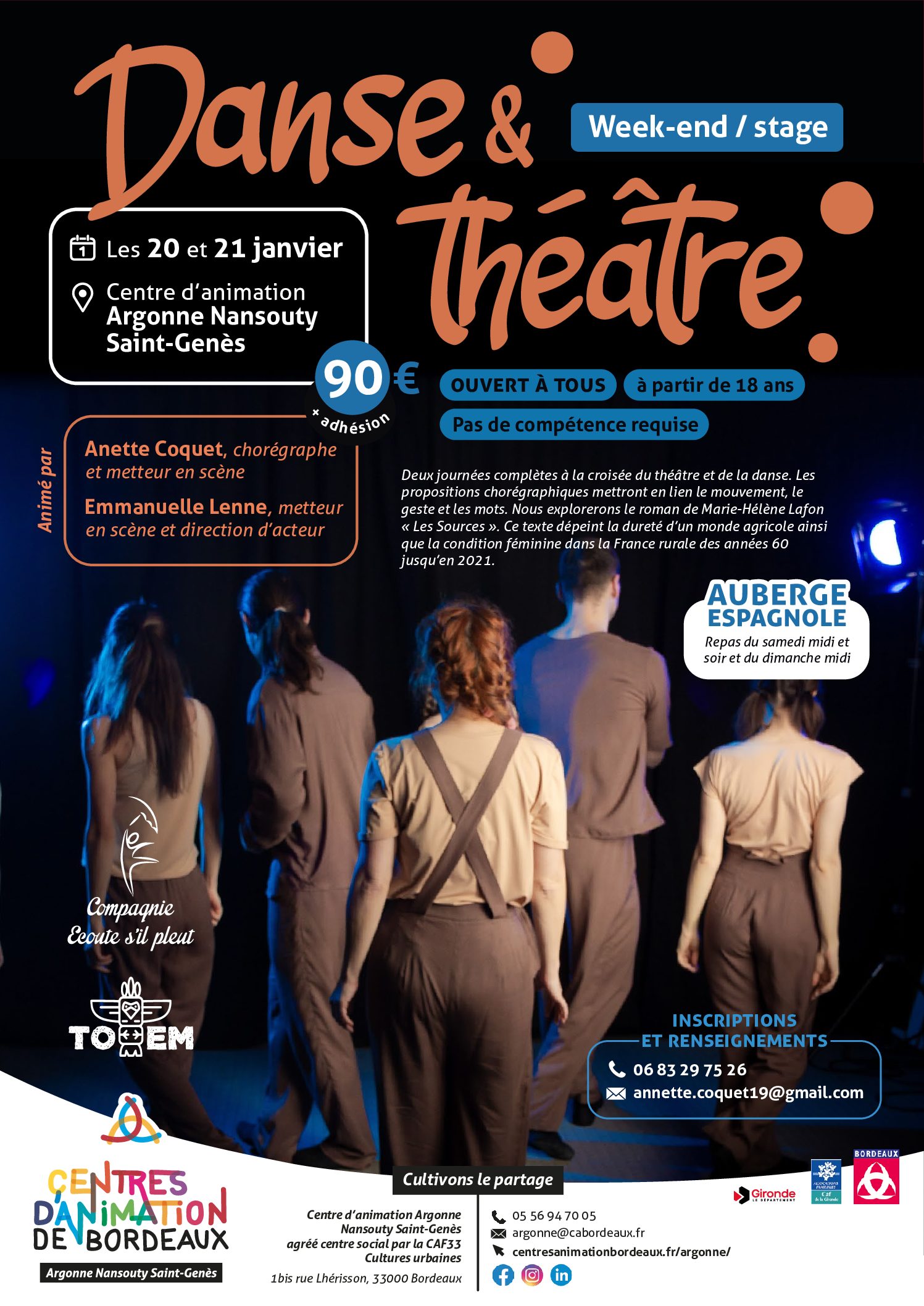 AFFICHE_stage_danse&theatre Annette 2024